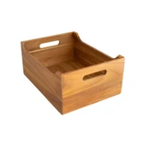 Acacia Wood Large Storage Tub with Handles