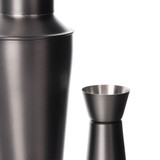 Davis & Waddell 3 Piece Bar Set - Black & Silver