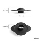 Umbra Bloom Drain Stop & Hair Catcher - Black