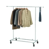 Howards Heavy Duty Folding Extendable Garment Rack with Wheels