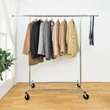 Howards Heavy Duty Folding Extendable Garment Rack with Wheels
