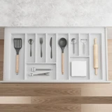 Howards 10 Compartment Cutlery Tray 85cm - White
