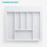 Howards 6 Compartment Cutlery Tray 55cm - White