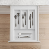 Howards 4 Compartment Cutlery Tray 35cm - White