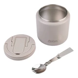 Oasis Stainless Steel Insulated Food Flask 700ml with Spork - Stone