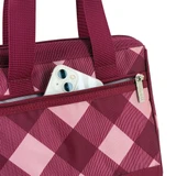 Sachi Style 34 Insulated Lunch Bag - Burgundy Tartan