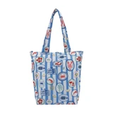 Sachi Insulated Folding Market Shopping Tote Bag - Santorini