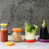 Food Huggers Reusable Silicone Food Savers - 5 Pack