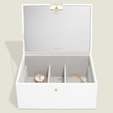 Stackers Classic Luxury Jewellery Box with Lid - White