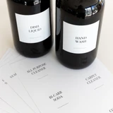 Square Laundry & Cleaning Labels White - 30 Stickes