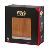 Furi Large Magnetic Knife Block - White Marble and Oak