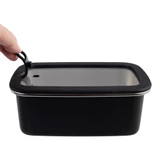 Oasis Microwave Safe Stainless Steel Rectangular Container 1.1L - Black