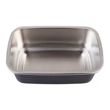 Oasis Microwave Safe Stainless Steel Rectangular Container 1.1L - Black