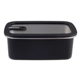 Oasis Microwave Safe Stainless Steel Rectangular Container 1.1L - Black