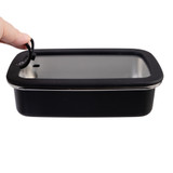 Oasis Microwave Safe Stainless Steel Rectangular Container 700ml - Black