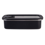 Oasis Microwave Safe Stainless Steel Rectangular Container 700ml - Black
