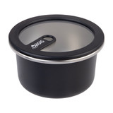 Oasis Microwave Safe Stainless Steel Round Container 680ml - Black