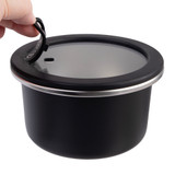 Oasis Microwave Safe Stainless Steel Round Container 680ml - Black