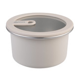 Oasis Microwave Safe Stainless Steel Round Container 680ml - Oat