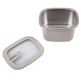 Oasis Microwave Safe Stainless Steel Rectangular Container 500ml - Oat