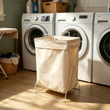 Howards X-Frame 40L Collapsible Laundry Hamper with Carry Handle - Metal