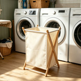 Howards X-Frame 55L Collapsible Laundry Hamper - Bamboo