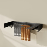 Howards Wall Mounted Retractable Clothes Airer 80cm - Black