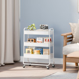 Howards 3 Tier Metal Mesh Trolley - White