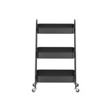Howards Pyramid 3 Tier Metal Mesh Trolley - Black