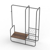 Howards 2 Bay Multi-Level Garment Rack - Black