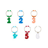 Avanti Wine Glass Charms Numbers - Set of 6