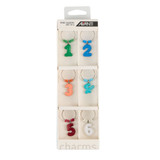 Avanti Wine Glass Charms Numbers - Set of 6