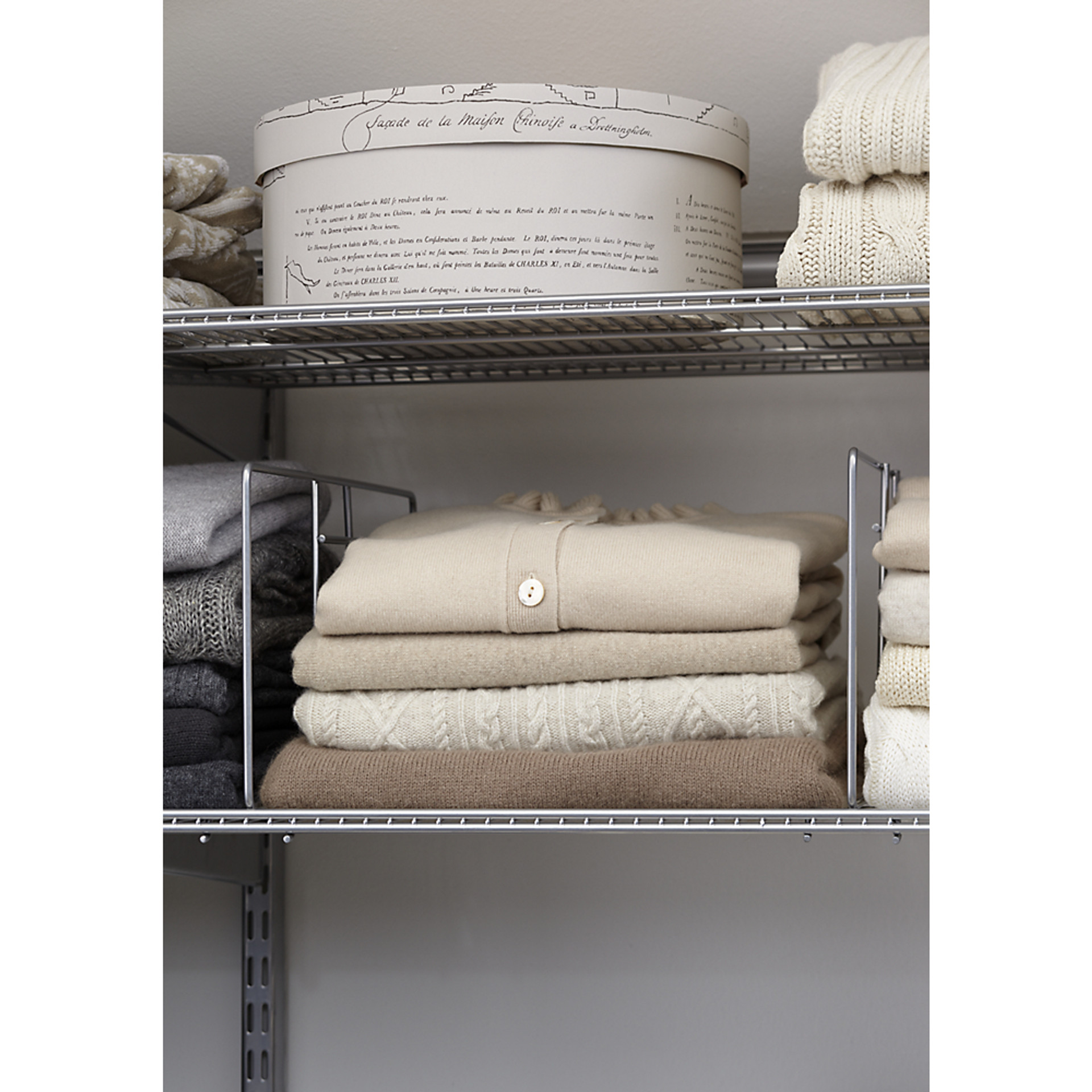 elfa 50 Wire Shelf 1212mm Width Platinum Howards Storage World