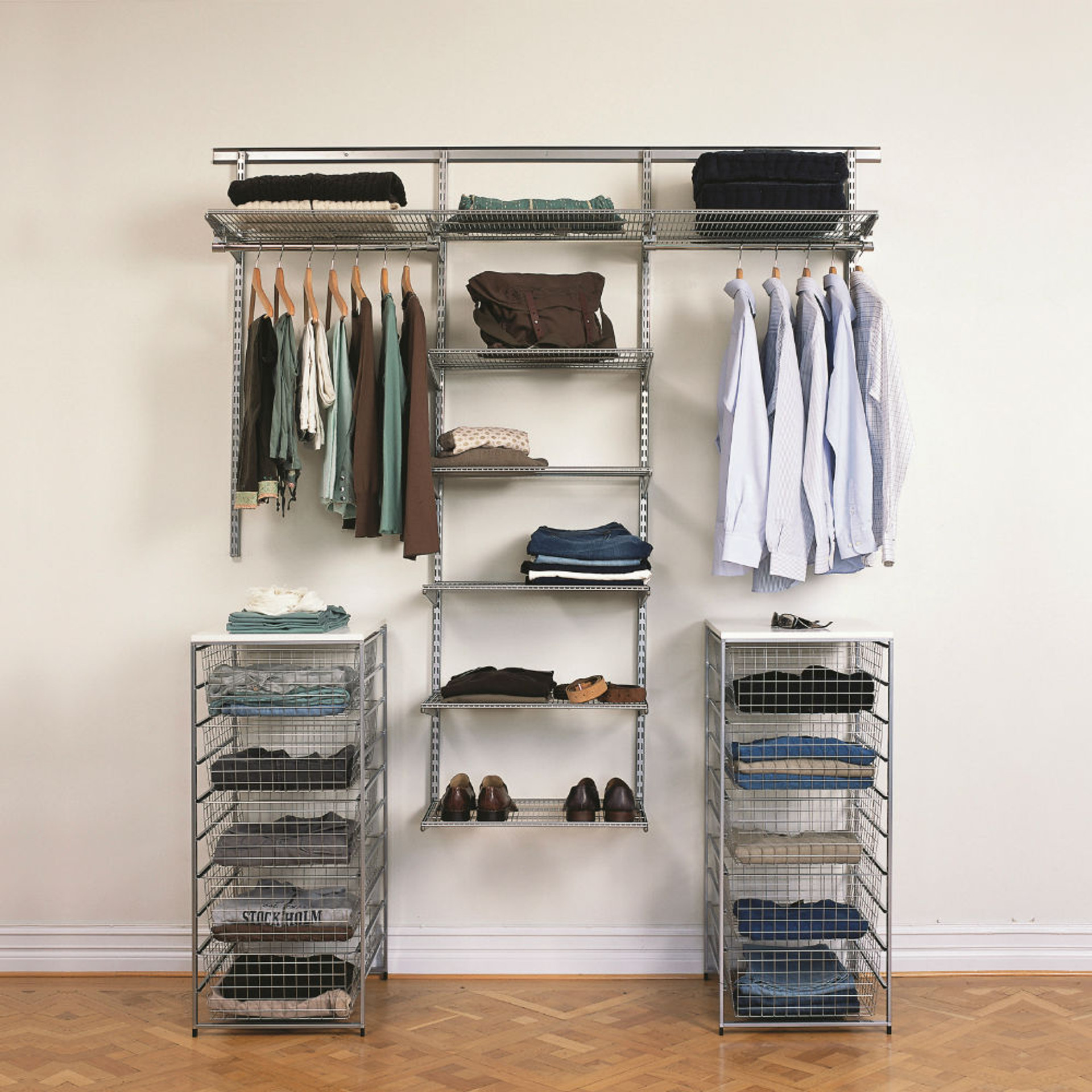 elfa 50 Wire Shelf 1212mm Width Platinum Howards Storage World
