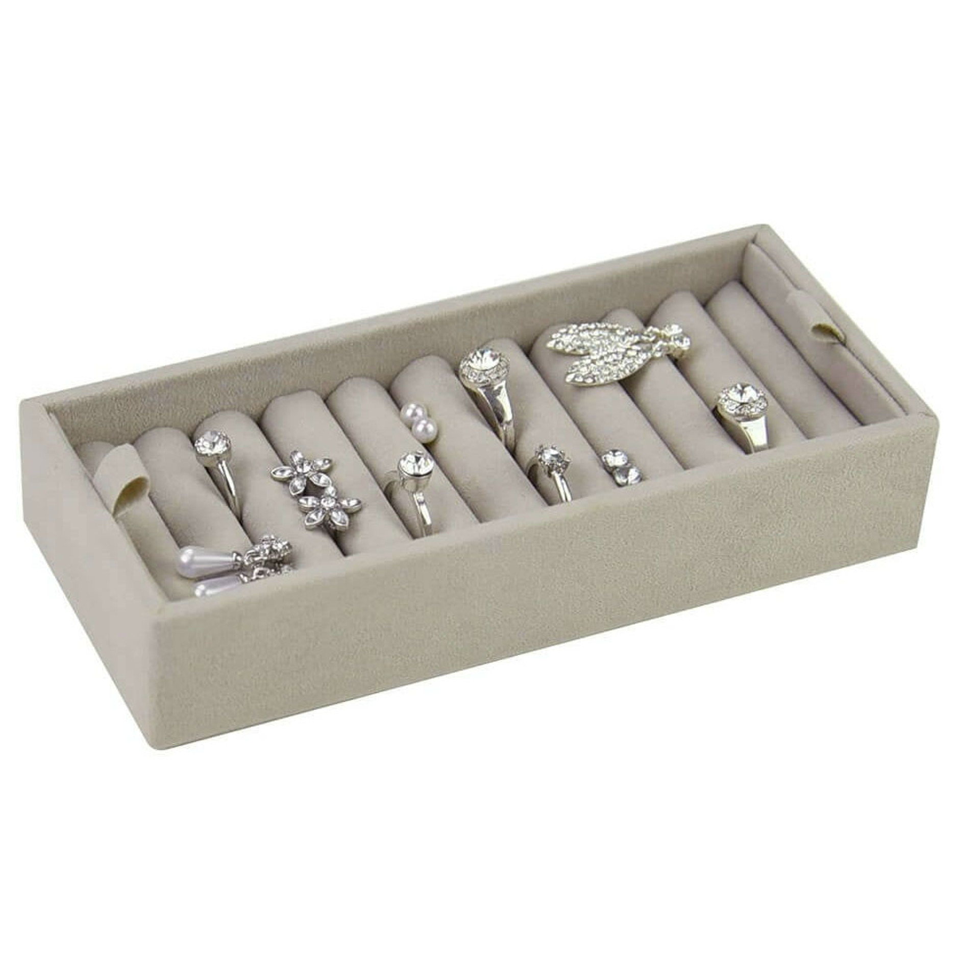 Stackers Jewellery Box Accessory Ring Roll Grey Howards Storage World