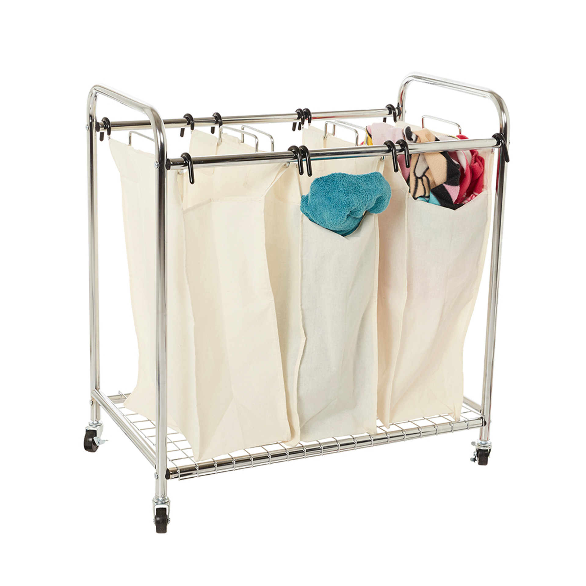 Howards Large Laundry Trolley Cart 3 Dividers Howards Storage World