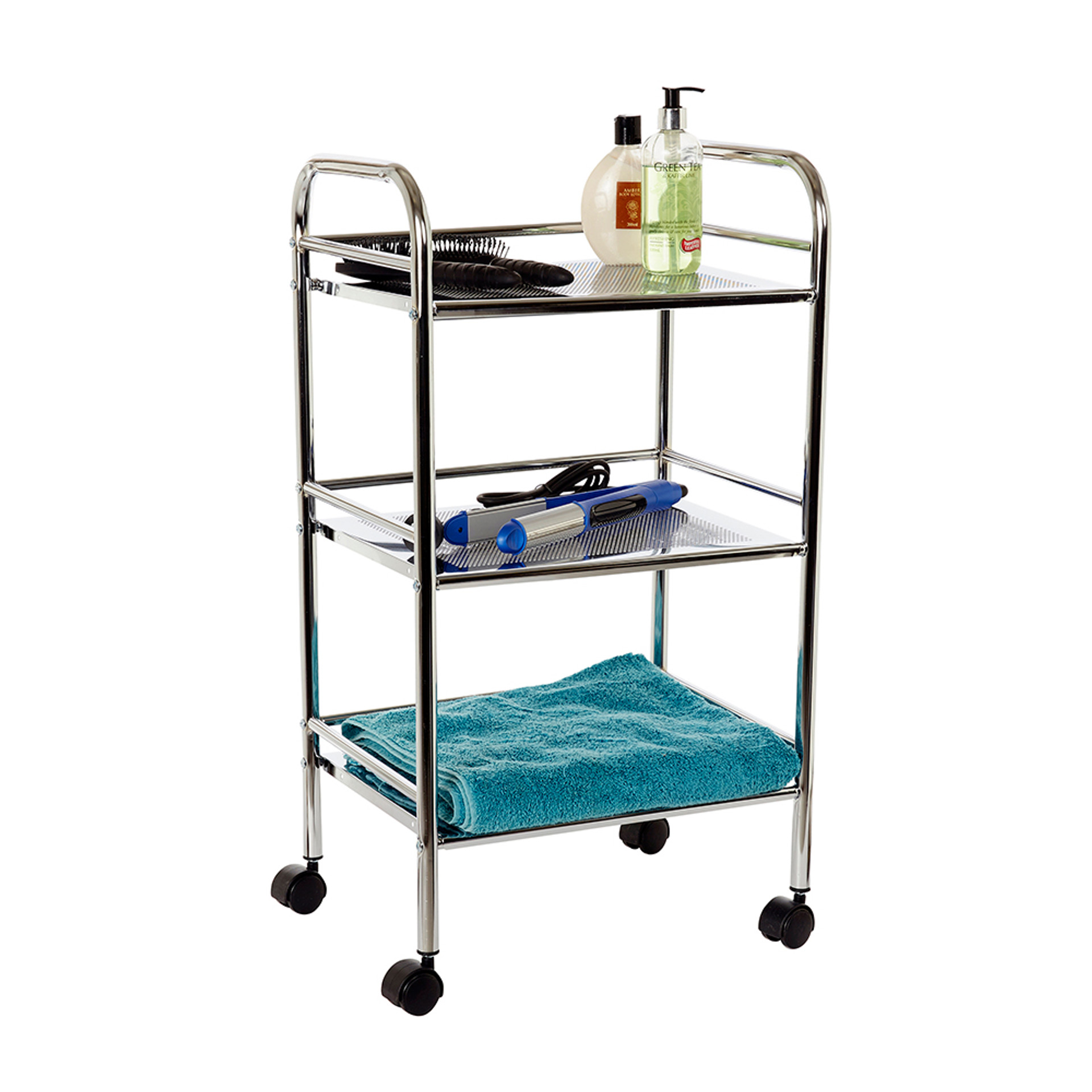 Howards 3 Tier Chrome Shelf Trolley Howards Storage World