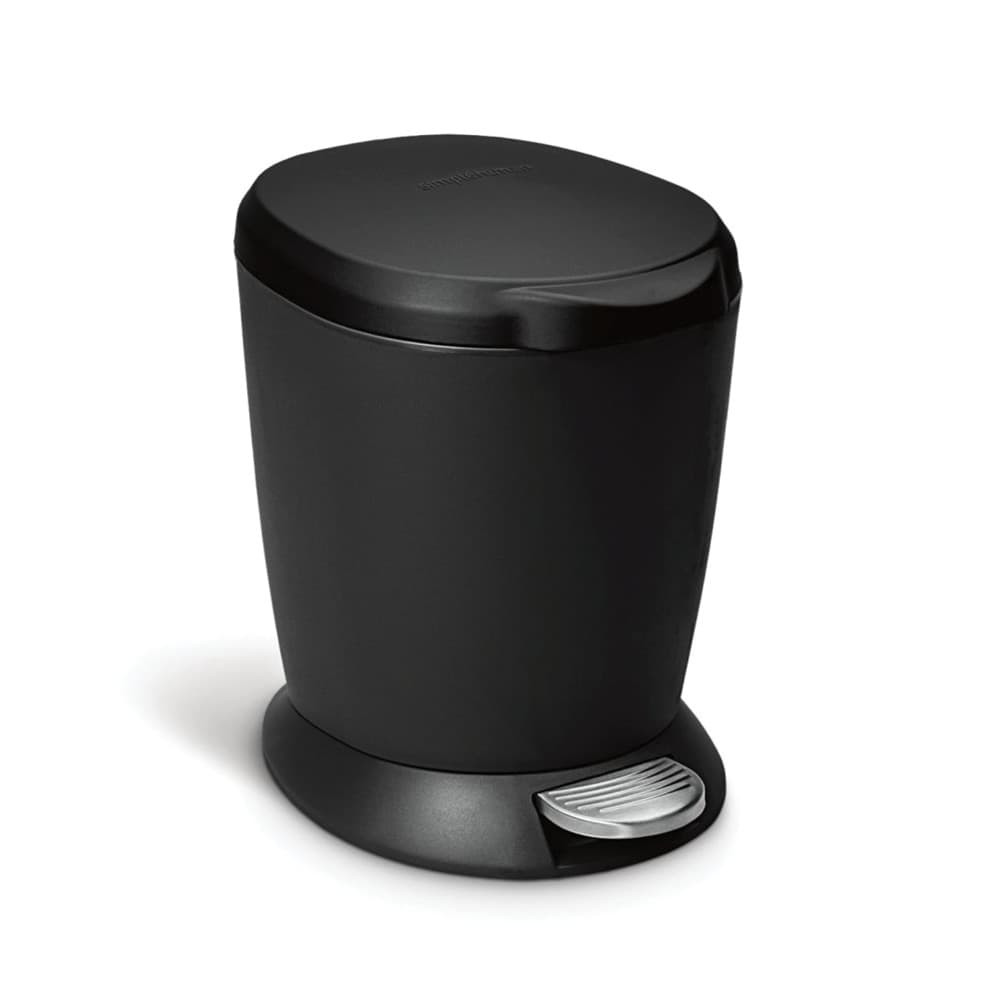 simplehuman Round Step Rubbish Bin 6L Black Howards Storage World