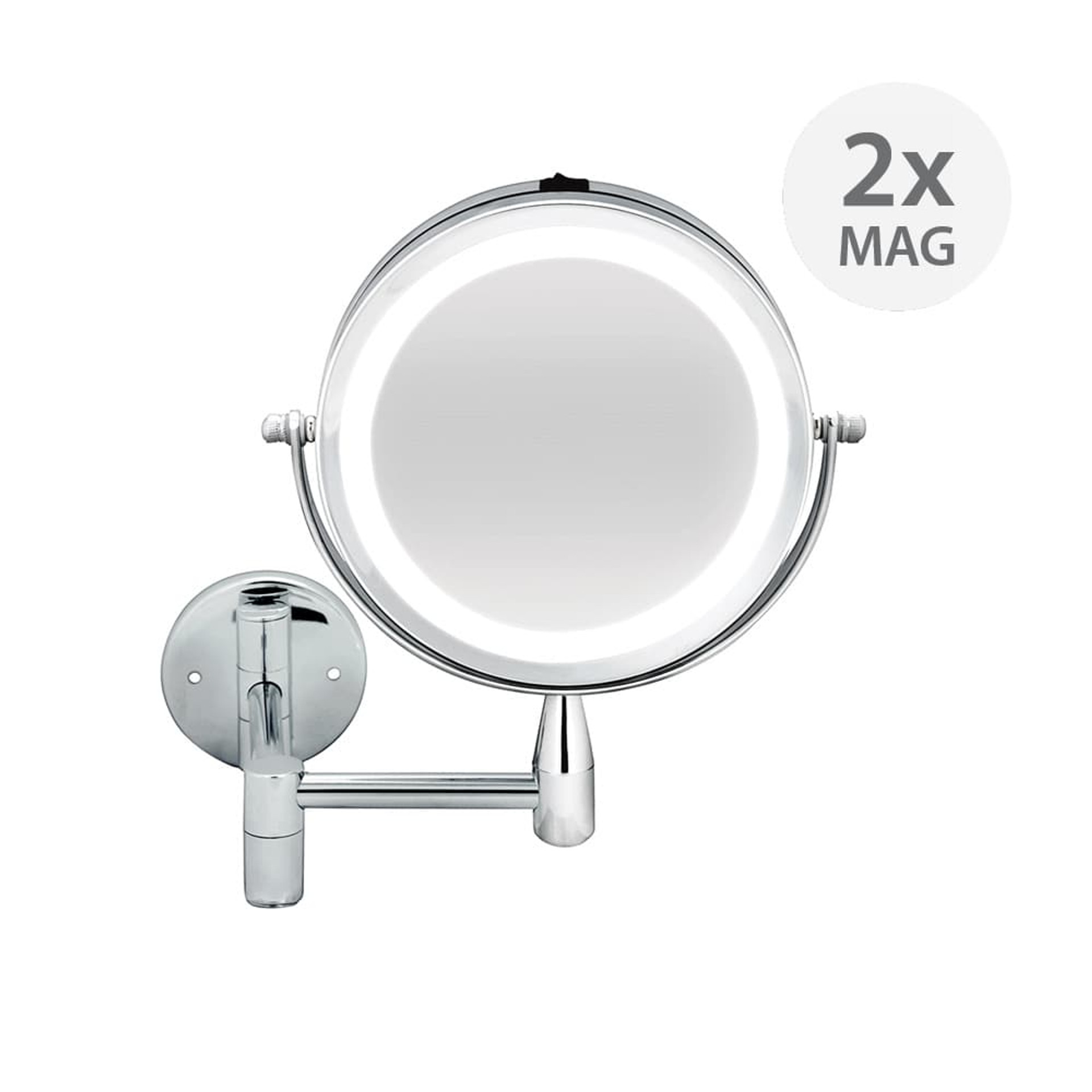 Howards Extendable Wall Mounted Magnifying Makeup Mirror Howards