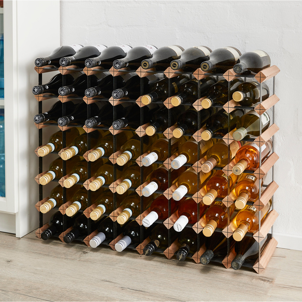 Howards Rustic Mahogany Timber Wine Rack 8x8 (72 Bottle) Howards