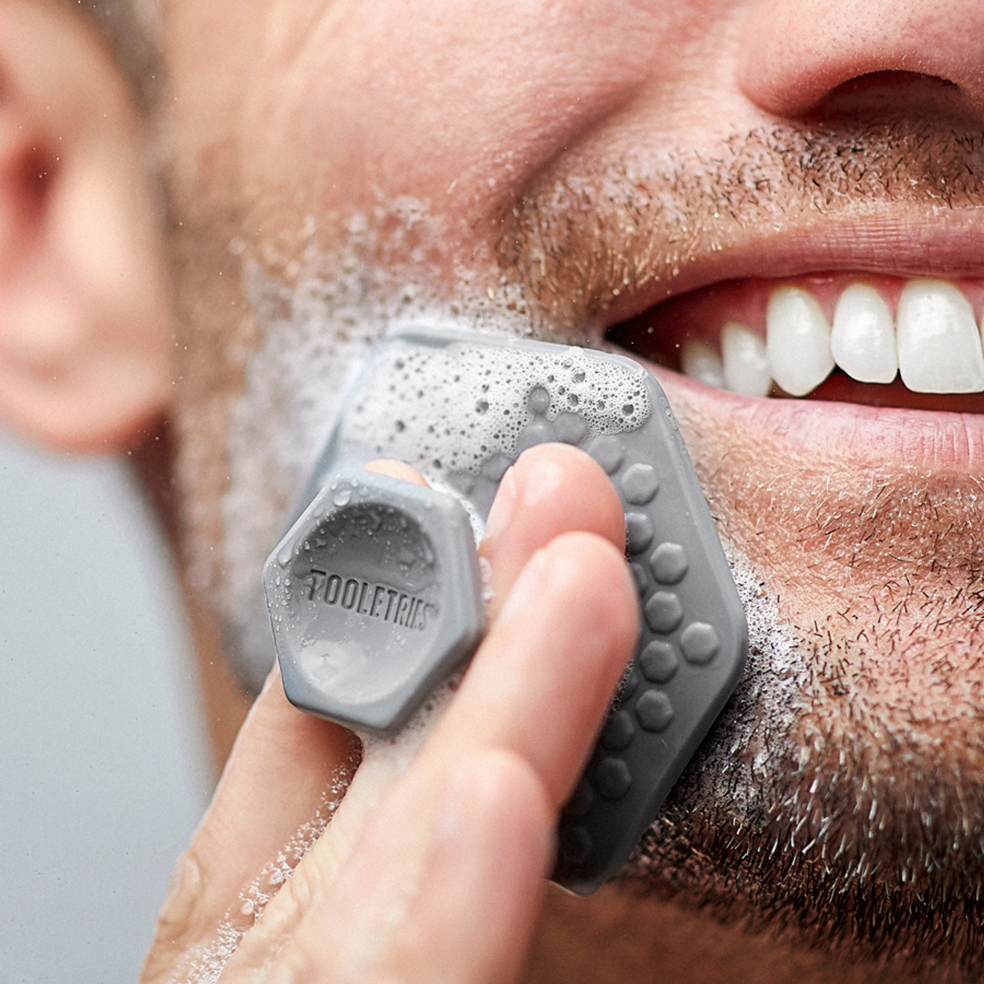 Tooletries Gentle Silicone Face Scrubber Grey Howards Storage World tooletries-gentle-silicone-face-scrubber-grey-howards-storage-world