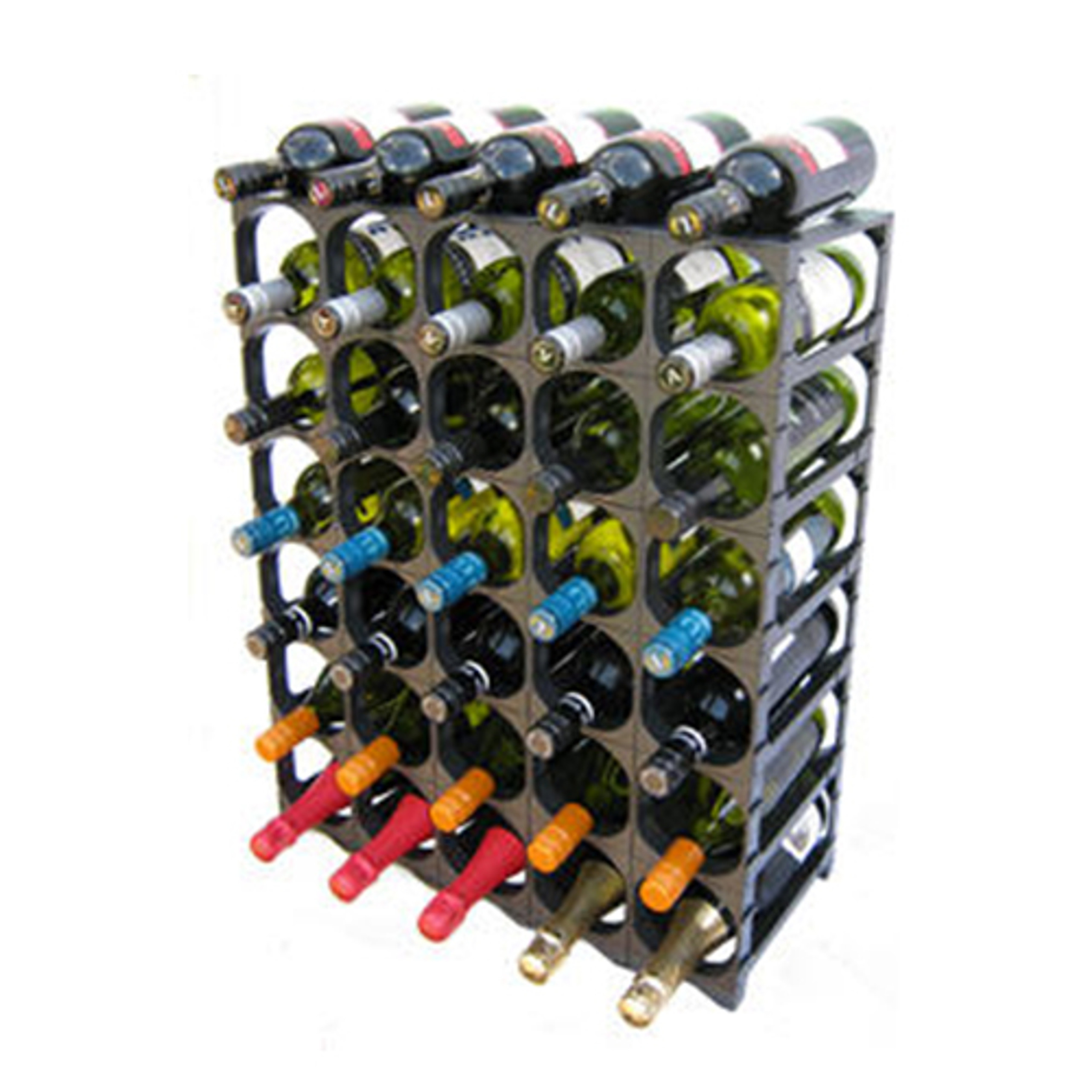 Cellarstak 35/36 Bottle Black Wine Rack Howards Storage World