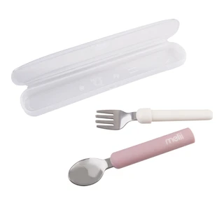 Melii Luxe Detachable Kids Spoon & Fork - Pink
