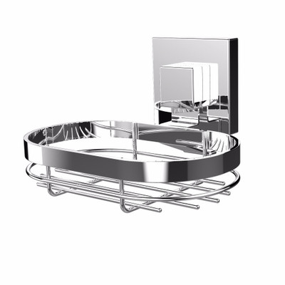 EvoVac Suction Bathroom Soap Dish - Chrome