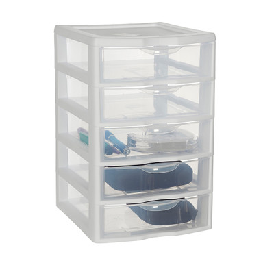 Sterilite Clearview Small 5 Drawer Unit