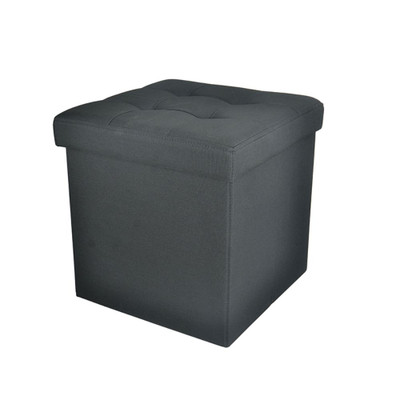Foldable Storage Ottoman Fabric Black Howards Storage World Super useful and perfect size! howards storage world