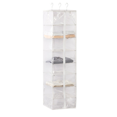 Howards 8 Compartment Hanging Garment Organiser - Clear