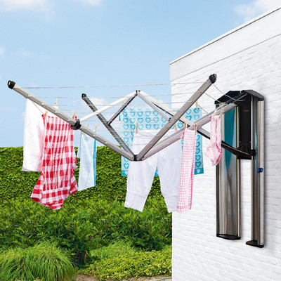 brabantia 24m WallFix Wall Mounted Clothes Dryer with Stainless Steel ...
