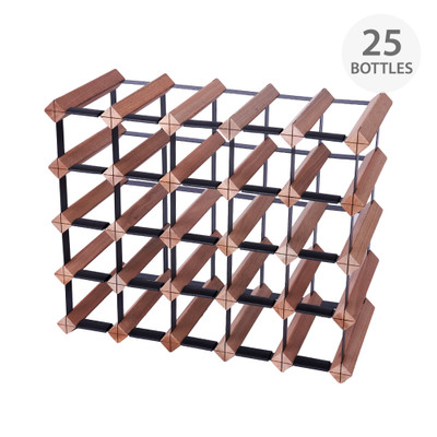 Howards Rustic Mahogany Timber Wine Rack 5x4 (25 Bottle)