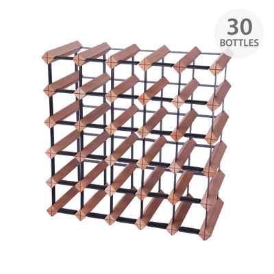 Howards Rustic Mahogany Timber Wine Rack 5x5 (30 Bottle)
